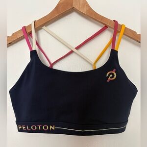 Peloton Sports Bra Navy Pink Yellow size large